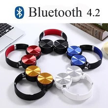 Bluetooth 4,2 беспроводные наушники, складные регулируемые компьютерные наушники с микрофоном, спортивные наушники с поддержкой TF карты