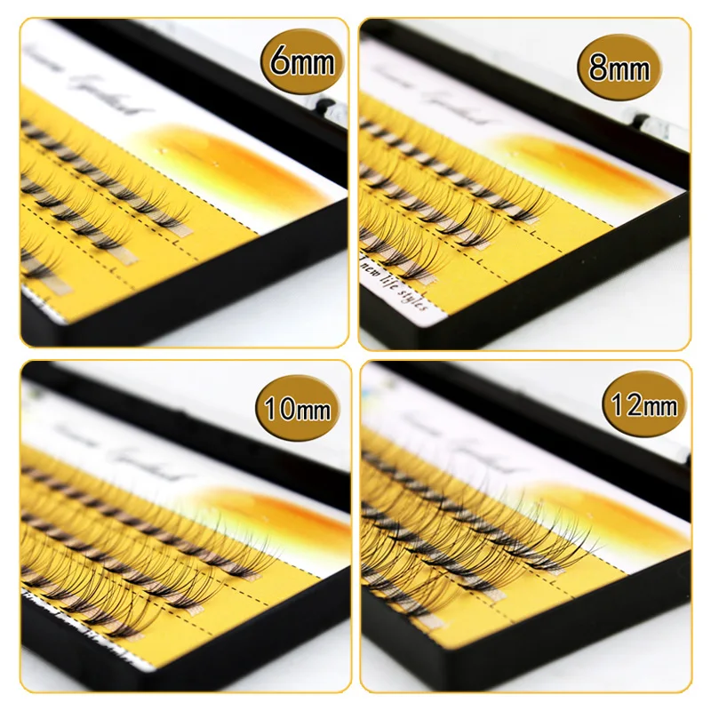 

8/10/12/14 Makeup Individual False Eyelashes Natural 10D Volume Lashes Cluster Mink Eyelash Extension Rzesy Cilios Fake Eye Lash