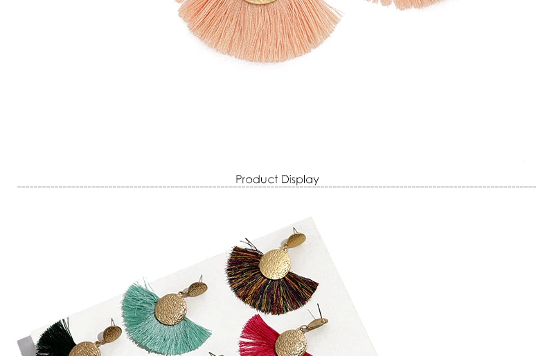 AYAYOO Fashion Tassel Earrings For Women Long Statement Bohemian Geometric Fringe Earrings Yellow Boho Colorful Jewelry  (3)