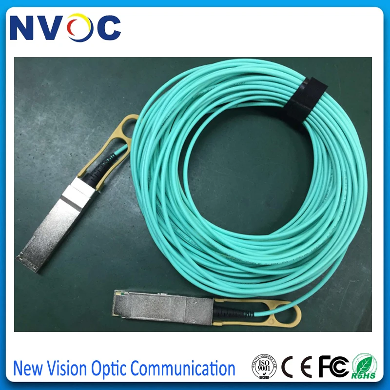 

100M(328ft),40G QSFP+ AOC Active Optical Cable,40Gbps QSFP+ to QSFP+ Multi Mode,OM3 OM4 Optic Cable