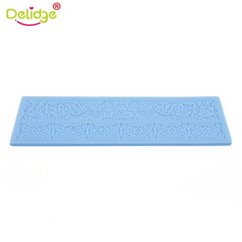 

Delidge Lace Flower Mold Silicone Fondant Mold DIY Embossed Decoration Silicone Mat Cookie Stamp Baking Tools