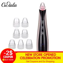 Gustala очиститель для удаления черных точек холодный горячий компресс RGB огни аккумуляторный для лица очищающий уход инструмент