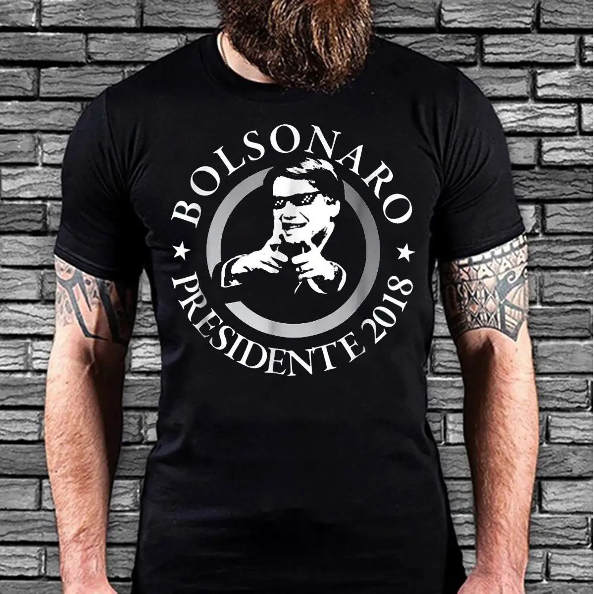 Bolsonaro 2018 Presidente футболка Черная Хлопковая мужская крутая Повседневная гордость
