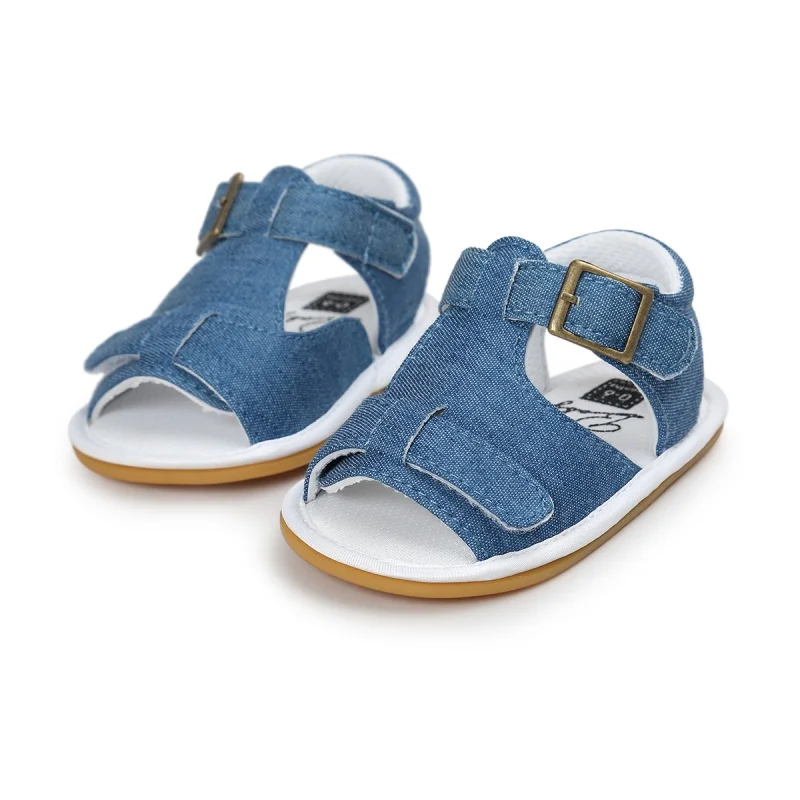 Для маленьких мальчиков сандалии для девочек малышей Закрытая обувь Летние босоножки из искусственной кожи 0-18 месяцев 2018