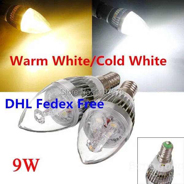 DHL Fedex EMS Free Shipping 100pcs LED Candle Bulb B22 E14 E27 LED