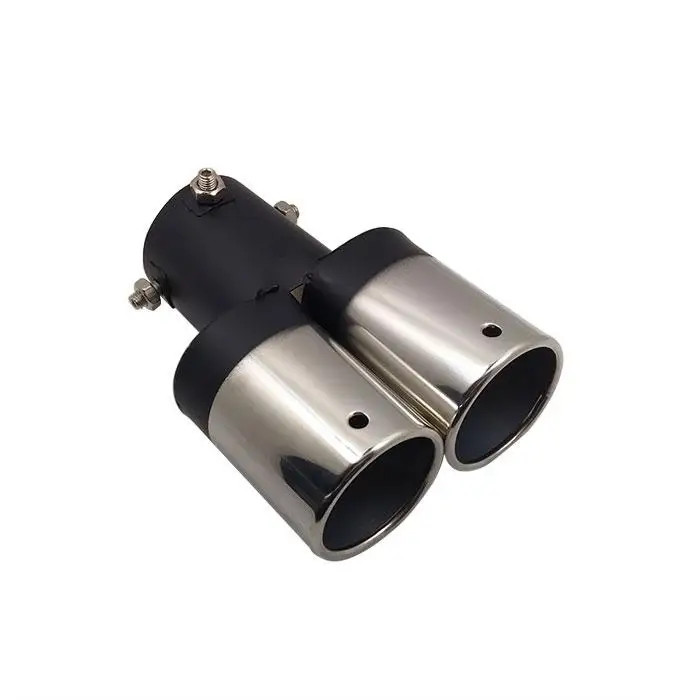

Auto Car Twins Stright Exhaust Pipe Silencer Stainless Steel Universal