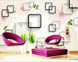 Beibehang пользовательские Интерьерная картина красивые обои ручная роспись цветы 3D стерео ТВ фон обои для стен 3 d