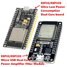 ESP32 ESP-32 ESP32S ESP-32S CP2102 беспроводная WiFi Bluetooth плата микро USB двухъядерный усилитель мощности модуль ультра-низкой мощности