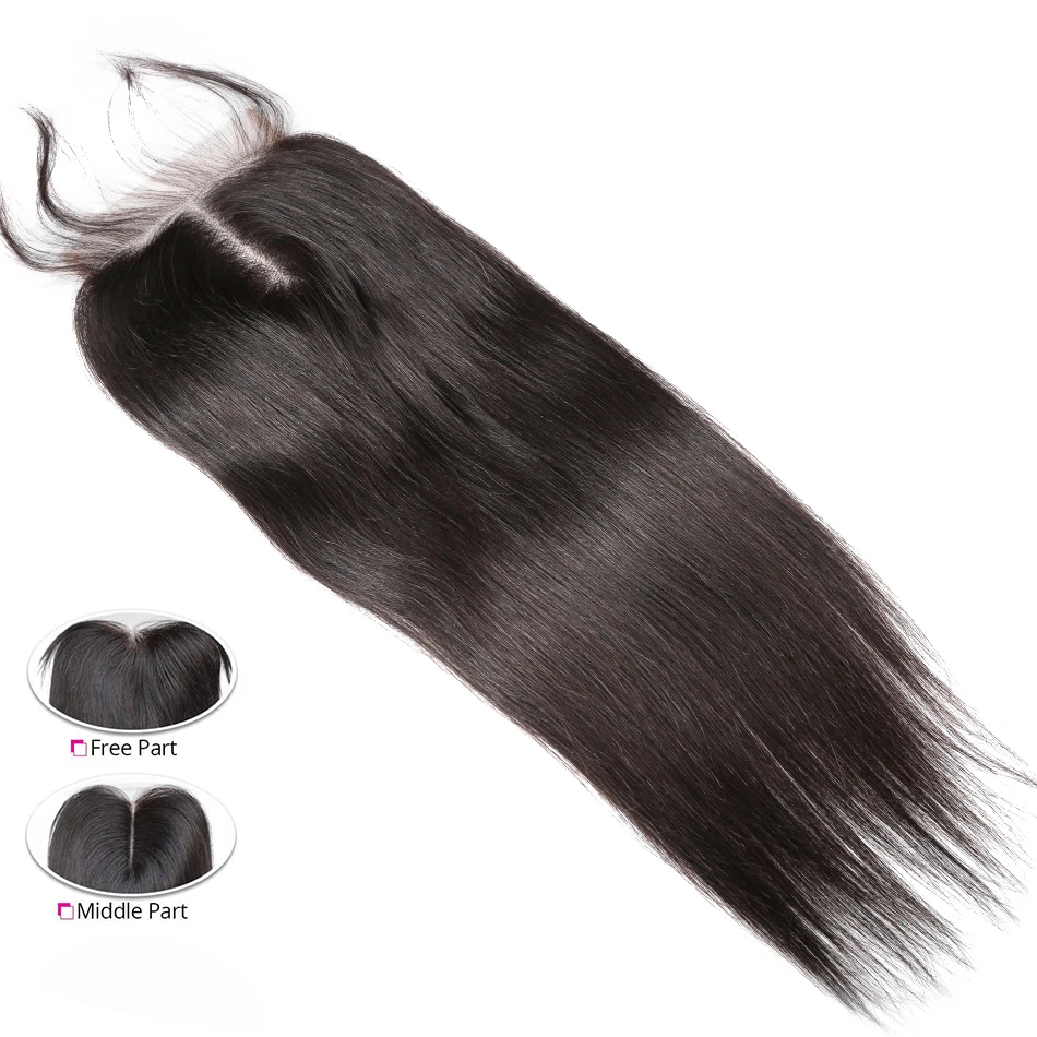 Luvinin бразильские кружевные накладные прямые отбеленные узлы 5*5 с натуральным цветом волос 100% Человеческие волосы remy средняя свободная