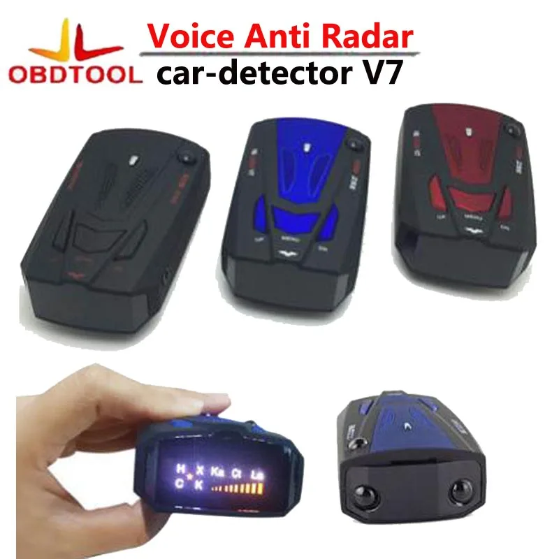 

ObdTooL 2018 New English Voice Anti Radar Detector 360 Degree V7 for Car Speed Limited Radar Detector Car-styling,car-detector