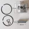 Chainsaw Piston Kit 45mm For Chinese 5200 52cc G5200 Gas Cylinder Engine Motor w/ Pin Rings Circlips Spare Parts 3