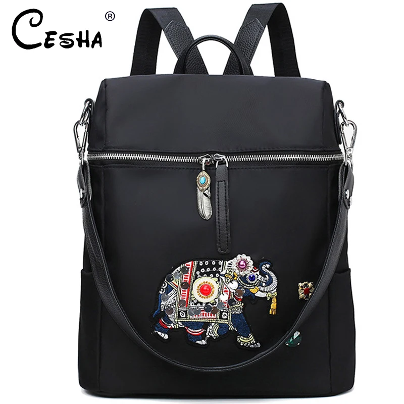 

CESHA Fashion Elephant Design Women Backpack High Quality Oxford Girls Shoulder Bag Youth School Bag Daypack Traveller Backpack