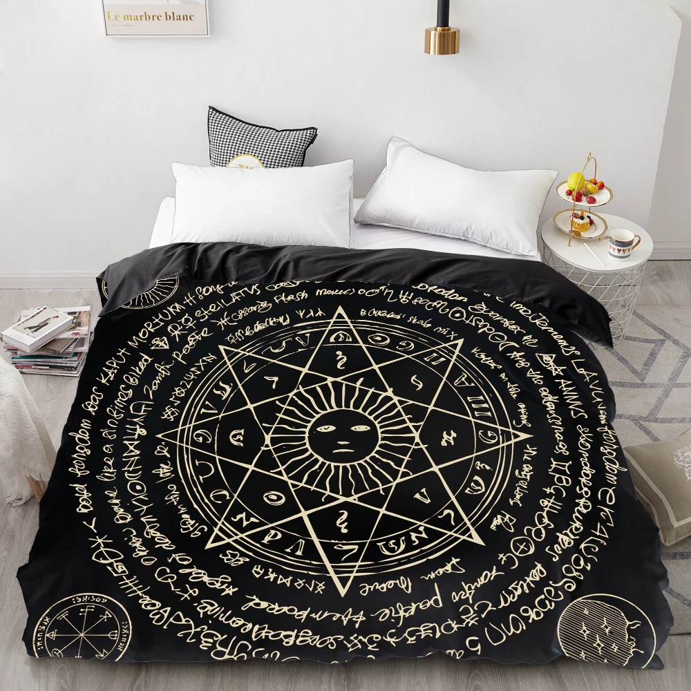 3D печать пододеяльник на заказ, одеяло/одеяло случае королева/король/220x240/200x200 постельные принадлежности ретро Солнце восьмиугольная звезда, Прямая поставка - Цвет: magic-02