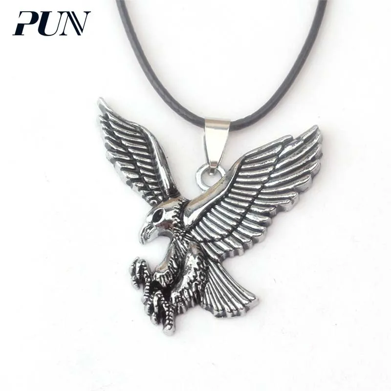 PUN eagle wings панк винтажное античное ожерелье Мужская цепочка из титана стальная
