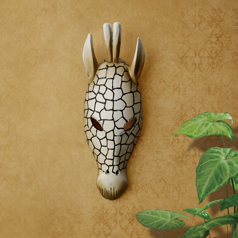 Европейская креативная маска с головой животного полимерная Настенная роспись
