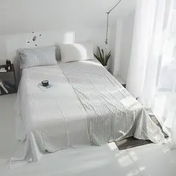 Чистый белый вышитый узор 3 Pce простыня королева двуспальная кровать комплект постельного белья Постельное белье Домашний текстиль