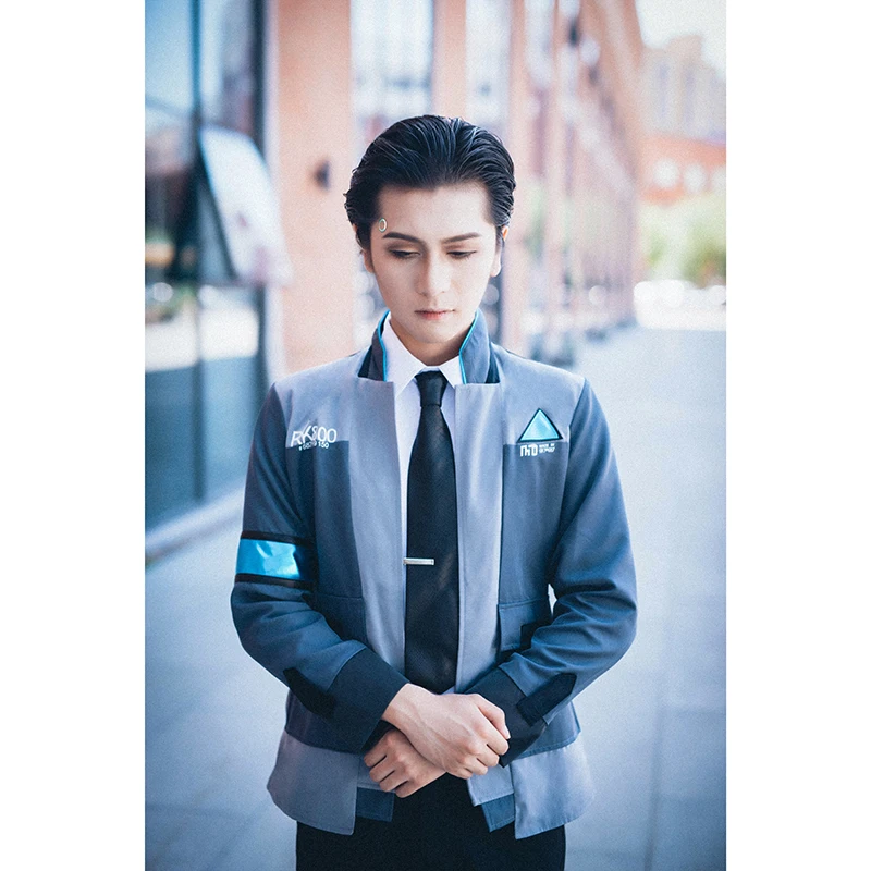 Men's ROLECOS Detroit Become Human Connor RK800 Suit Uniform Cosplay Costume, Including Jacket, Shirt, Tie - Perfect for Parties and Cosplay Events image 2
