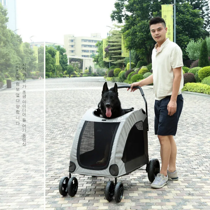 Большая кошка собака коляска для питомцев переноска домашних животных дышащая