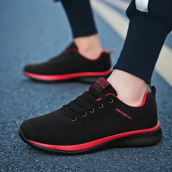 

QWEDF Running Shoes Hot Sale All Black Shoes Comfortable Men Walking Sneakers Men Breathable Sport Shoes For Outdoor L1-53