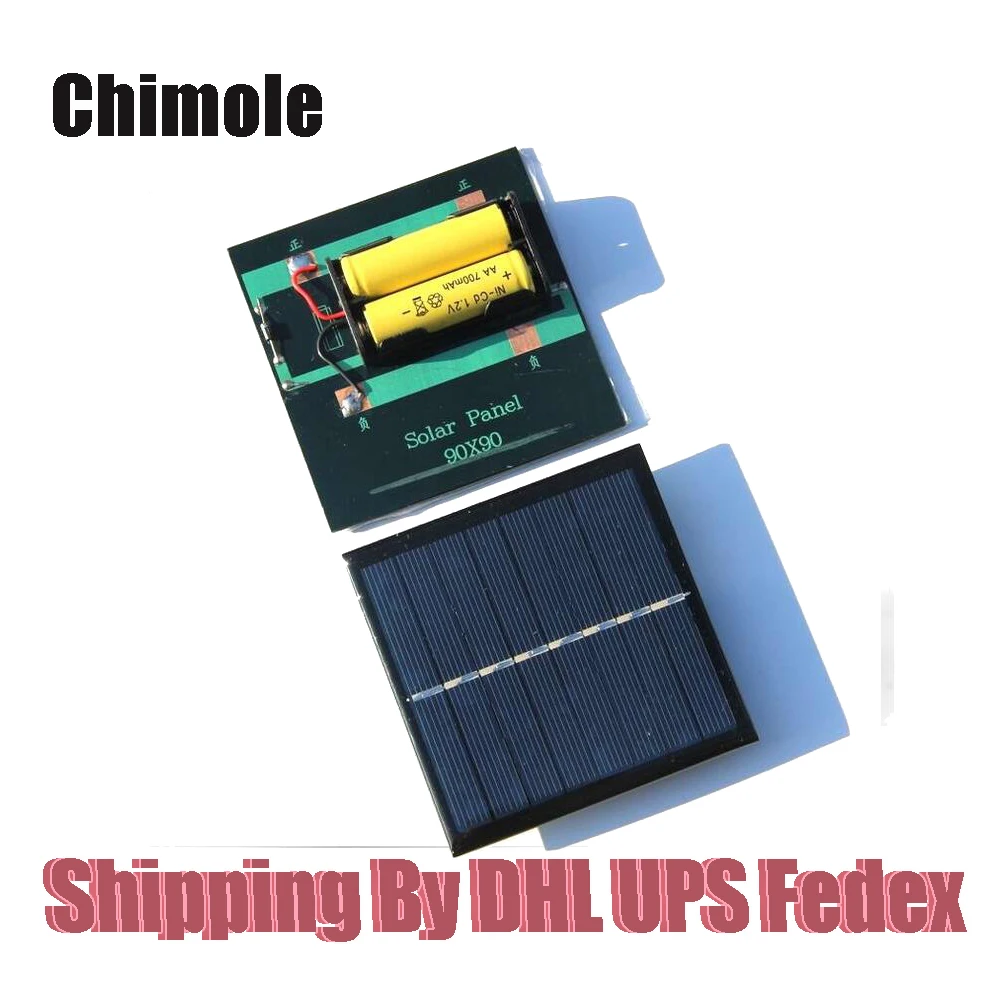 100pcs 1W 2V 4V Solar Cell Chargers For AA AAA Rechargeable Battery