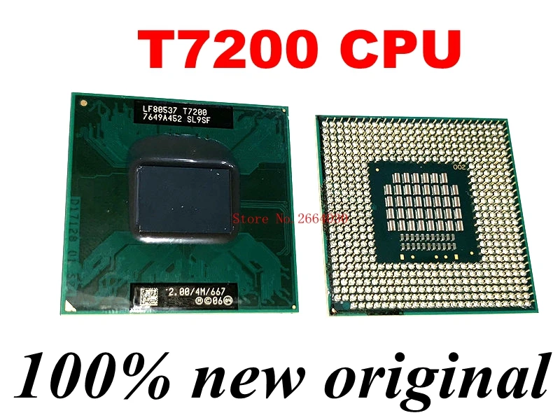 Процессор T7200 7200 SL9SF 4M Socket 479 (кэш/2 0 ГГц/667/двухъядерный) процессор для