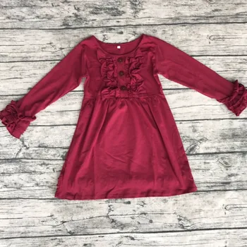

baby floral printed flutter sleeve icing ruffle smocked dress wholesale pajamas for children