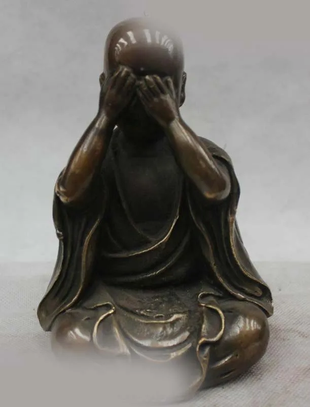 

6"Tibet Buddhism Bronze hoodman Sakyamuni Shakyamuni Buddha Statue