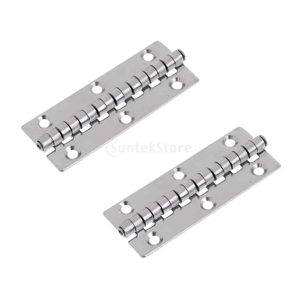 

Durable 2Pcs Stainless Steel Marine Boat Yacht Pontoon Boat Gate Lift Piano Door Hinge Deck Cabin Hardware Accessories 8x3 cm