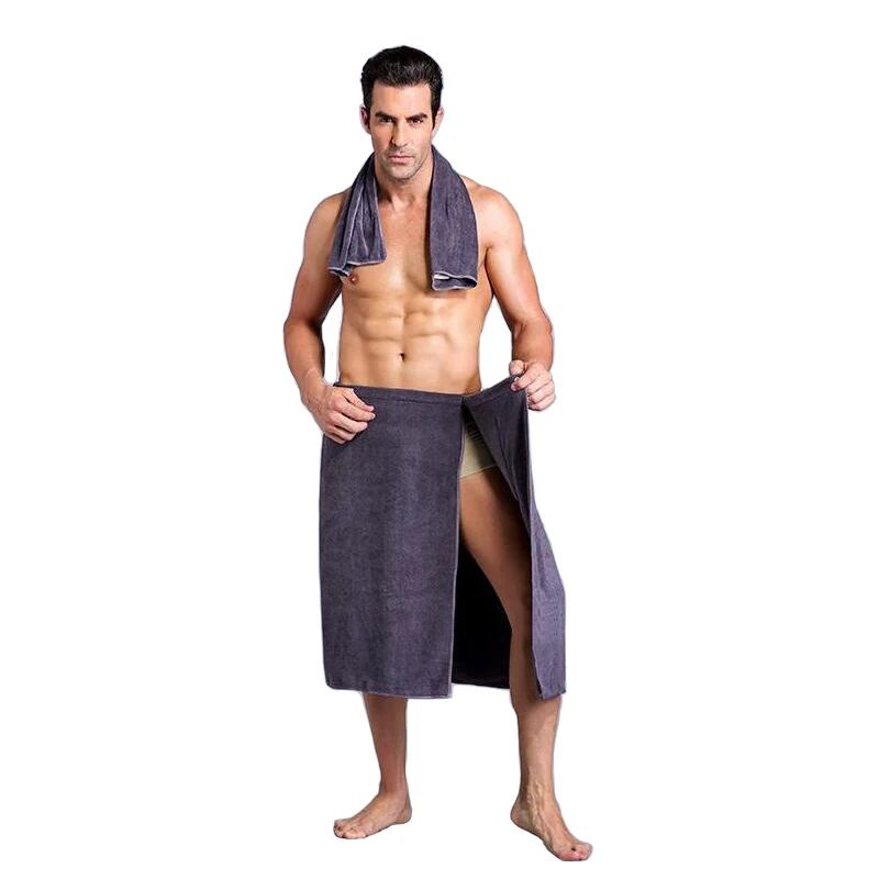 2 шт./лот Впитывающее мягкое мужское носимое пляжное банное полотенце Mircofiber для