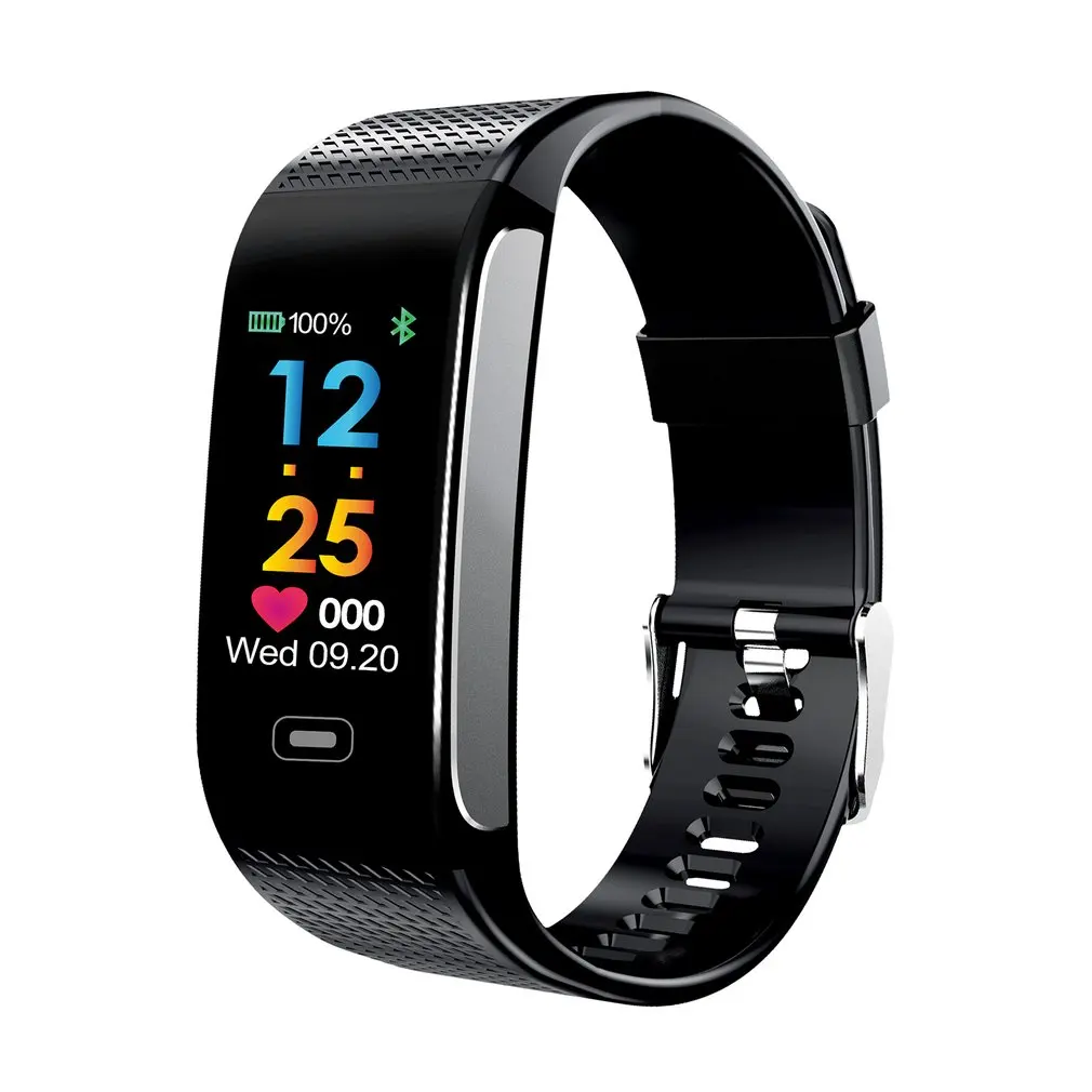

IP67 Waterproof 0.96Inch LCD Display Heart Rate Monitor Bluetooth Sports Outdoor Smart Watch Wristband for Android iOS For Men