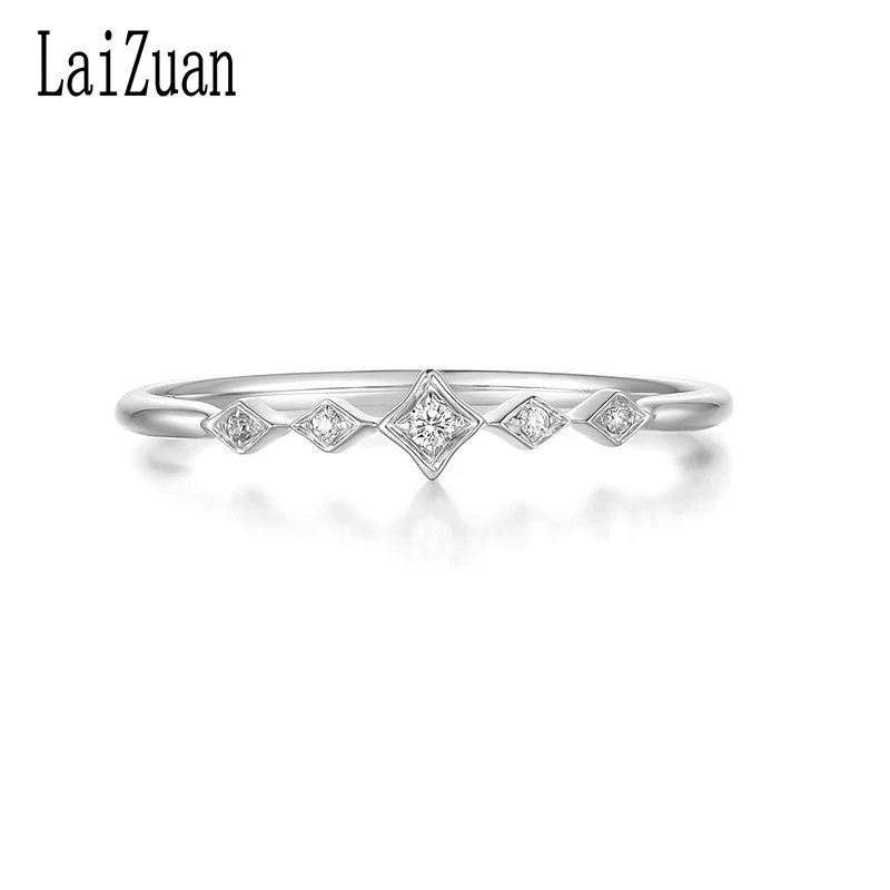 LaiZuan Moissanite Ring Sterling Silver 925 Jewelry VVS/DEF Color Test Positive Moissanite Diamond Engagement Wedding Ring Women