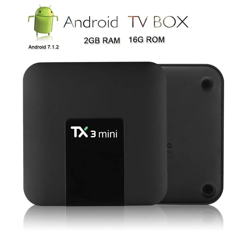 

Runsnail TX3 Mini Android 7.1.2 Tv Box Smart TV H2.65 IPTV 4K Set Top Box Media Player Amlogic S905W 2G RAM/16G ROM 2.4G WiFi