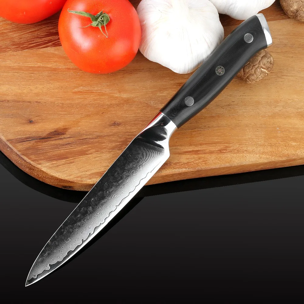 XITUO " 5" японский поварской Набор ножей 2 шт. Дамасская сталь VG10 наборы кухонных ножей Кливер для очистки овощей Santoku нож для нарезки ножей cn