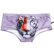 Крутые двухцветные сексуальные мужские плавки с принтом тигра Летний Мужской купальный костюм Sunga пляжные шорты купальные шорты купальный костюм мужские плавки 244