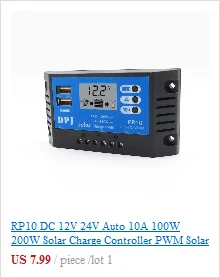 10A 20A 30A 12V 24V LCD Display solar charger PWM solar charge controller USB 5V used for lead acid battery