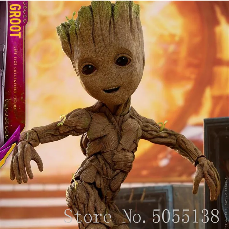 Горячие игрушки Marvel Groot Guardians of The Galaxy Мстители 1:1 милый ребенок дерево человек BJD Суставы подвижные фигурки игрушки 26 см