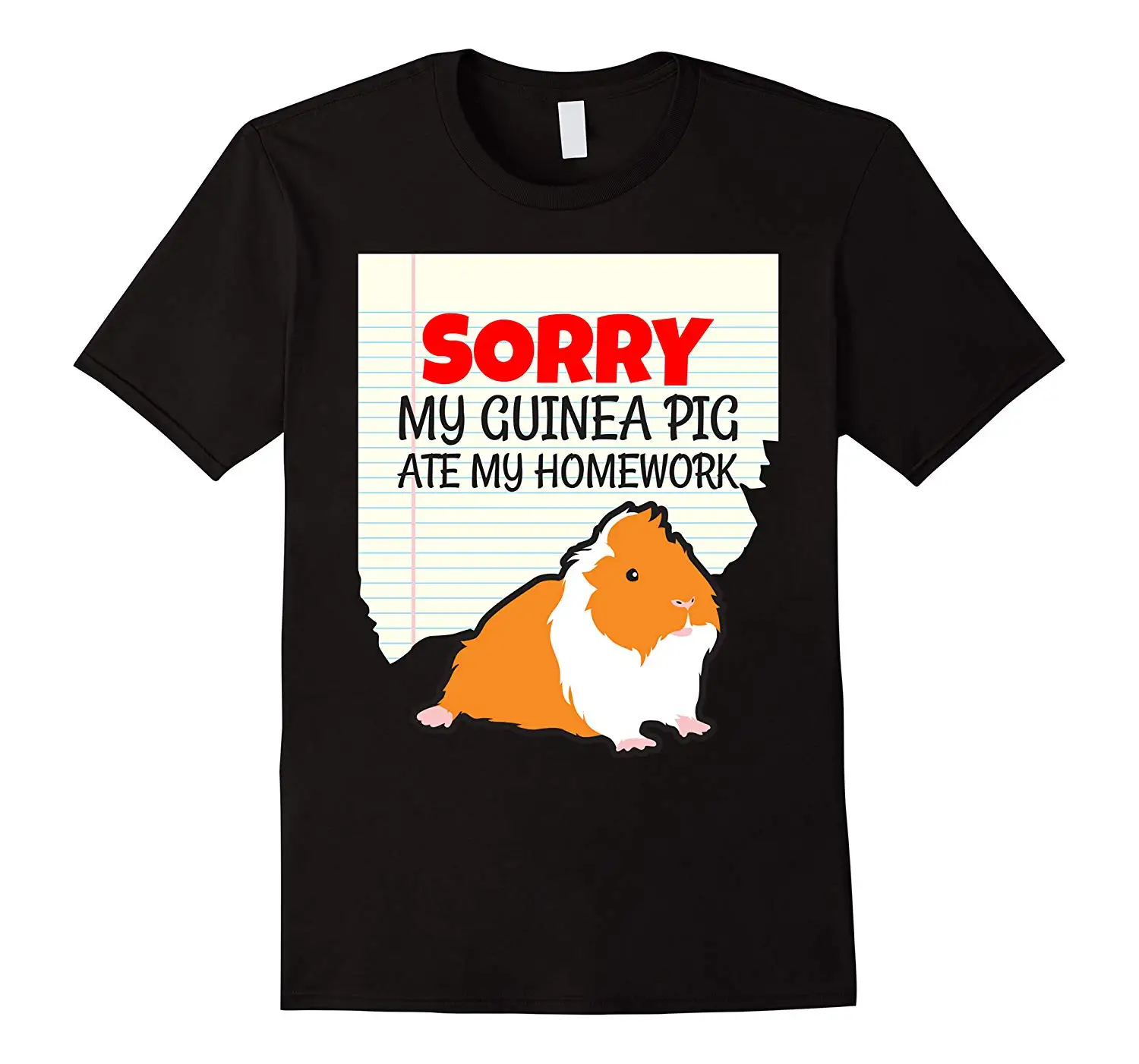 

My Guinea Pig Ate My Homework Kids, Teacher School T-shirtRound Neck T-Shirts