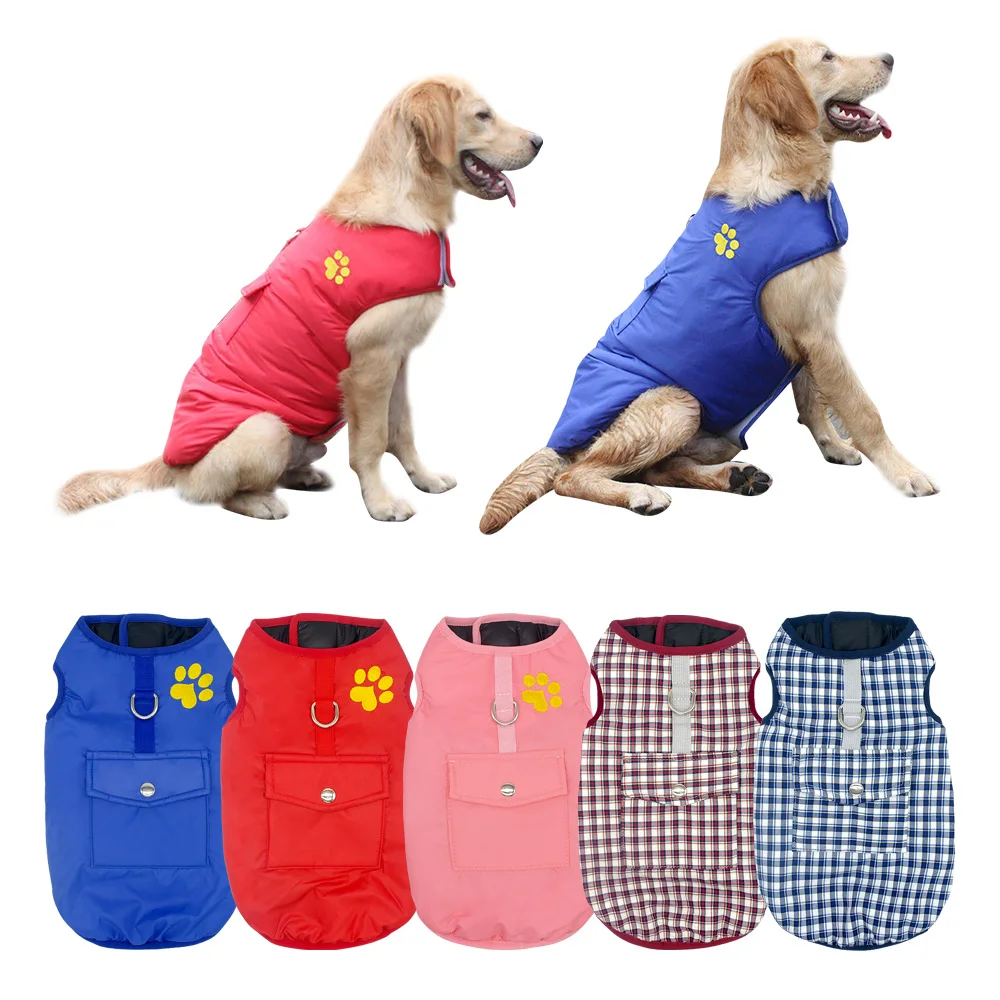 HJKL Pet Dog Vest Jacket Clothing Autumn Winter Windproof Warm Dog