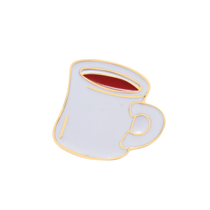 Мультфильм Кофе Аэро пресс Chemex Капсула чайник Броши эмалированные булавки джинсовые куртки лацкан булавка сумка значок воротник корсаж ювелирные изделия - Окраска металла: Coffee cup Second