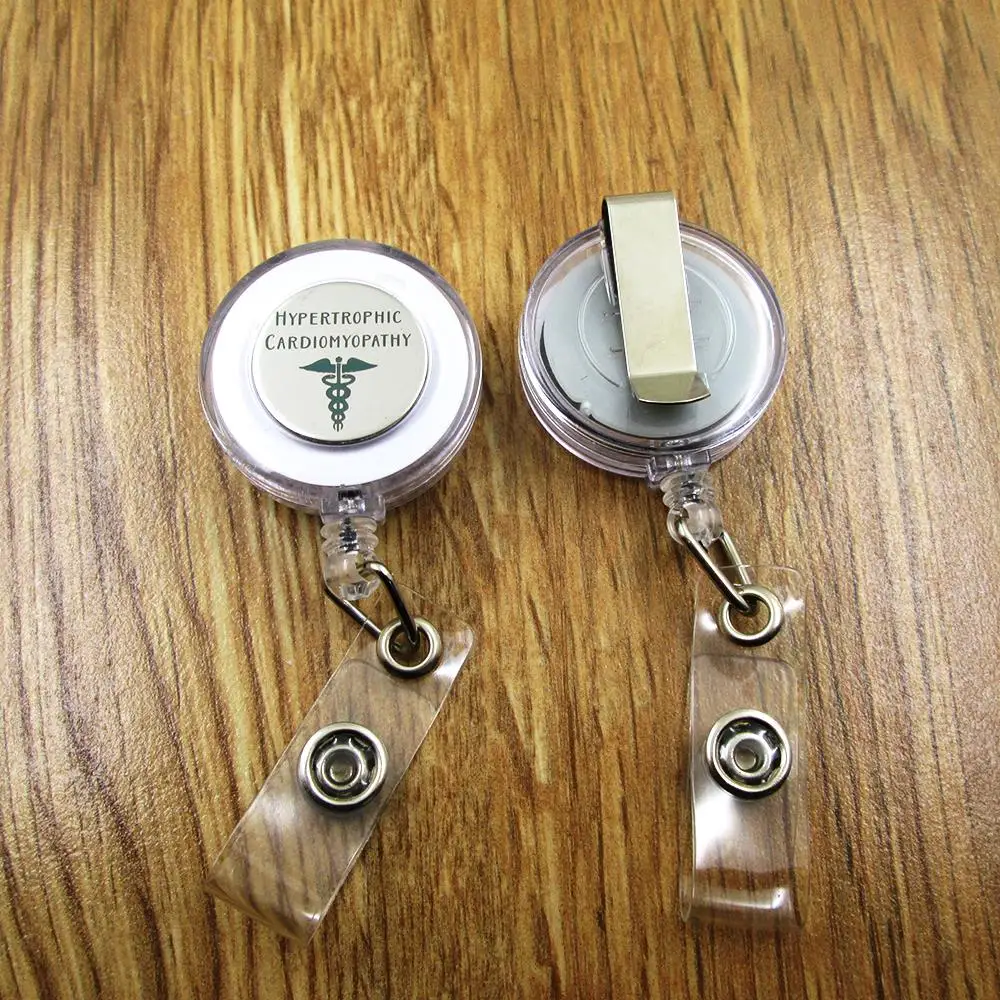 

Hypertrophic Cardiomyopathy ID Badge Reel for Docter Nurse Teacher Student retractable recoil holder office work fun