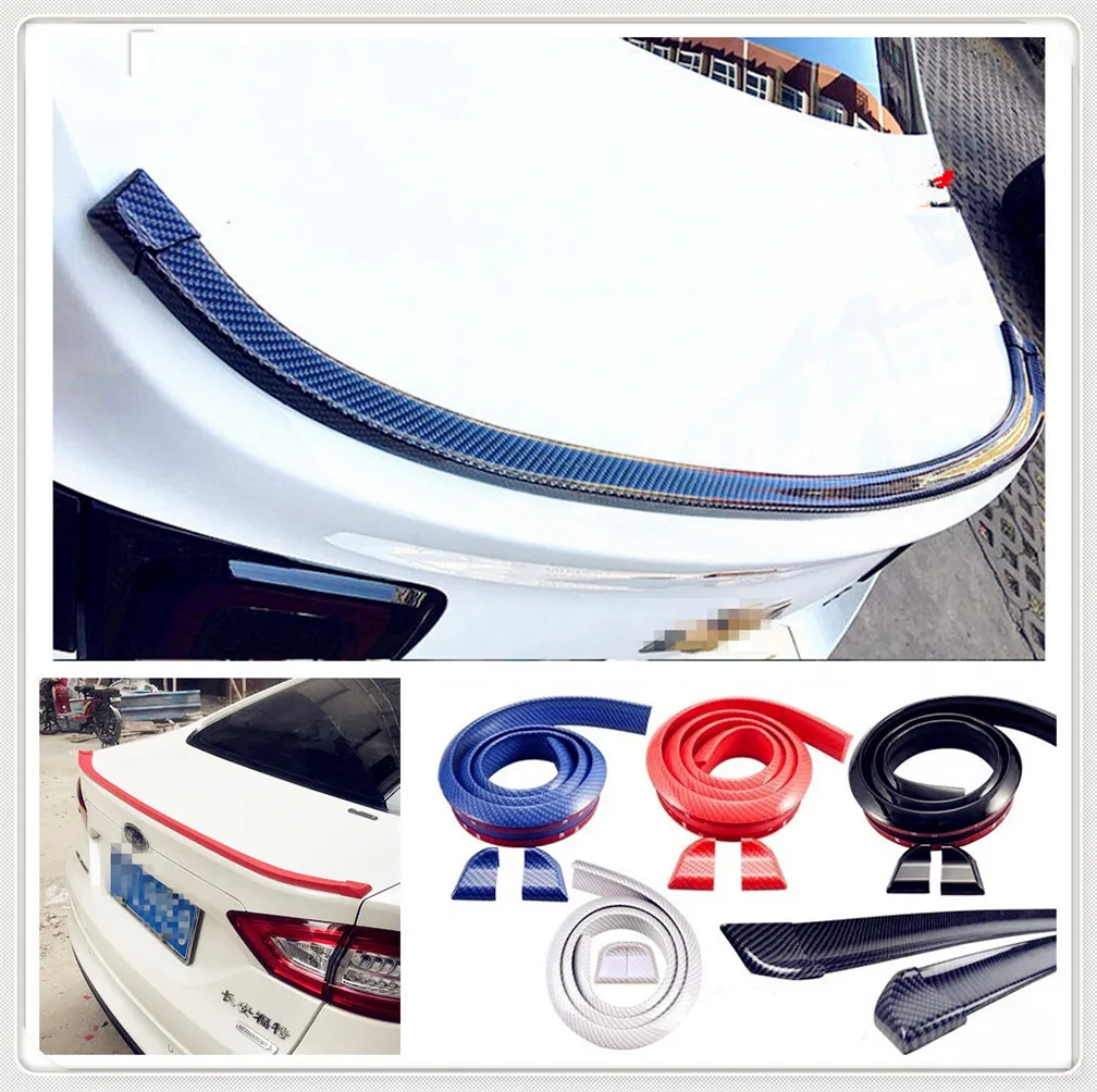 

Car 1.5m Carbon Fiber Rubber tail Rear Spoiler Wing for Peugeot 206 307 406 407 207 208 308 508 2008 3008 4008