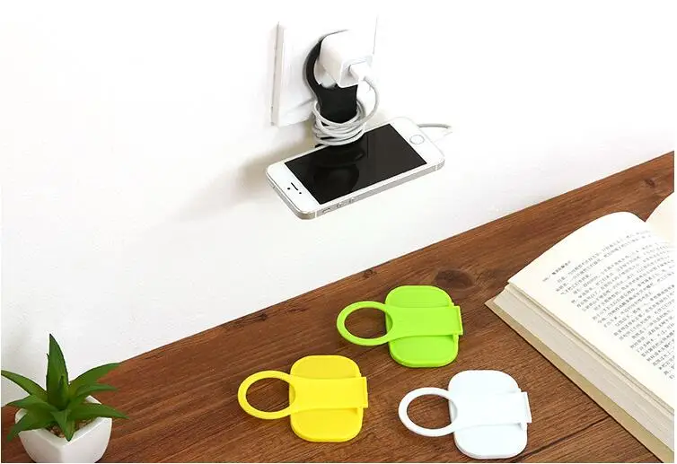 Folding Mobile Phone Wall Charger Adapter Charging Holder Hanging Stand Bracket Support Charge Hanger Rack Shelf Cell Phone hook