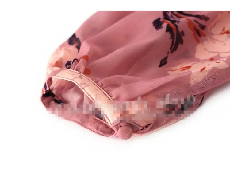 BOHO вдохновляющая блузка Кружевная Сетка v-образным вырезом прозрачные блузы с принтом Длинные рукава-фонарики женские рубашки шикарные пуговицы Топы blusas