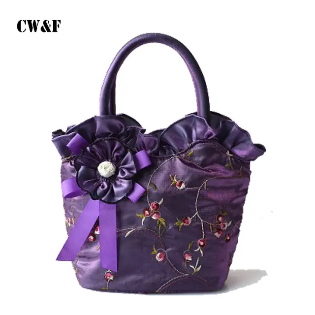 moda tela de alta de flores 2018 de retro bolsos bordado gama bolsa q4gHOxIP