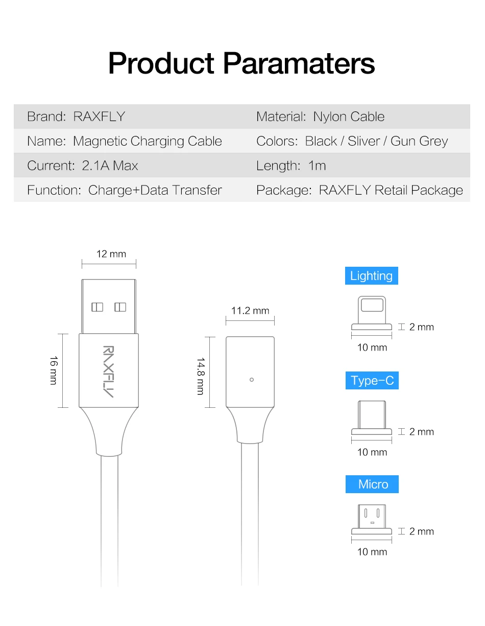 Магнитный зарядный usb-кабель RAXFLY для iPhone X XS Max XR 8, Магнитный зарядный кабель Micro USB type C для huawei P20 Pro