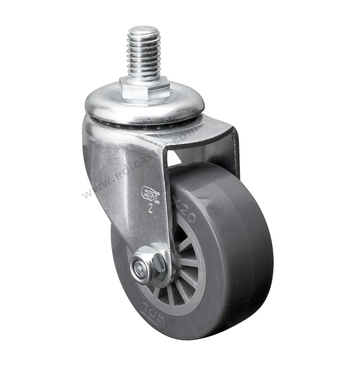 4PCS EDL 2 Inch Small Mini Casters Wheels 35Kg Polyurethane PU Wheels