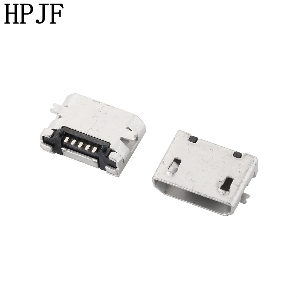 10 шт. Micro USB 5P 5-контактный разъем SMD SMT хвостовое гнездо для зарядки плоский рот |