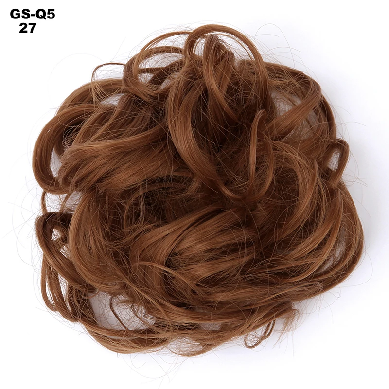Наращивание волос парик черный коричневый блонд шнурок конский хвост синтетические волосы пучок кудрявый Updo покрытие пончик-шиньон - Цвет: as shown