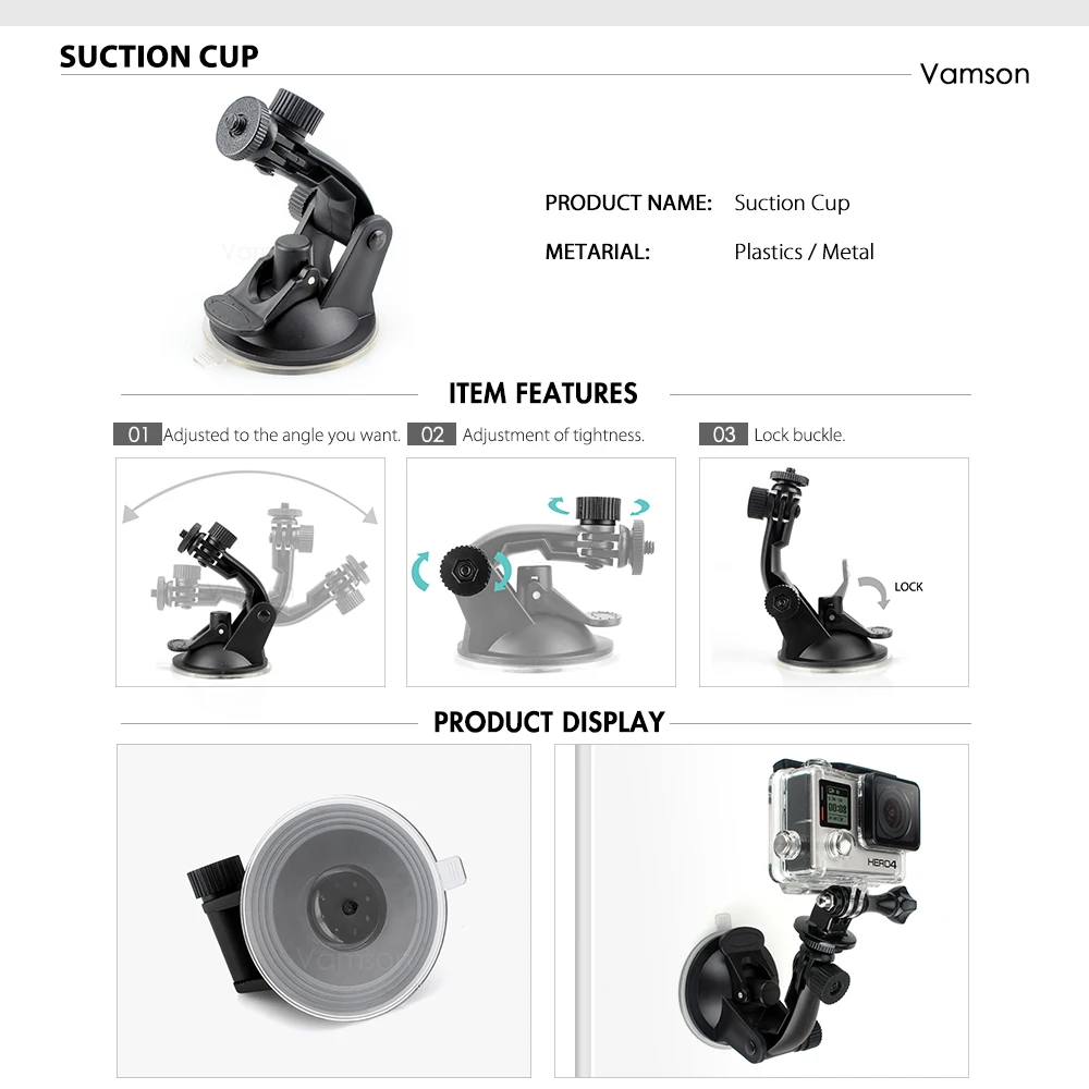 Комплект аксессуаров Vamson для Gopro Hero 7 6 5 4 крепление на запястье плавучий поплавок