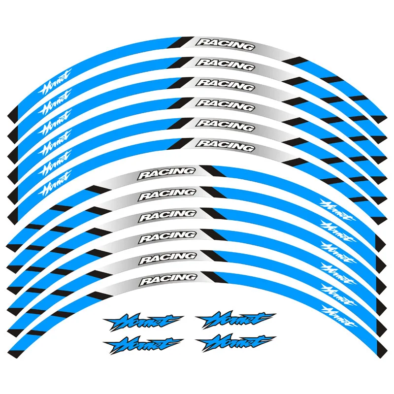 Новинка, высокое качество, 12 шт., подходит для мотоцикла, наклейка на колеса, полоса, светоотражающий обод для Honda Hornet 250 900 400